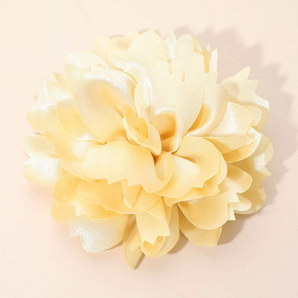 Oversized Statement Satin Floral Pin Brooch Hair Clip - Madeline Love - Flyclothing LLC
