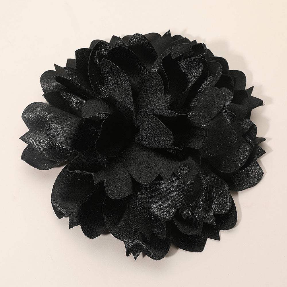 Oversized Statement Satin Floral Pin Brooch Hair Clip - Madeline Love - Flyclothing LLC