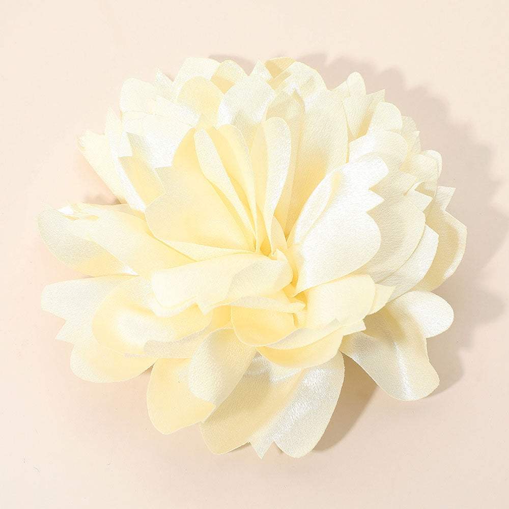 Oversized Statement Satin Floral Pin Brooch Hair Clip - Madeline Love - Flyclothing LLC