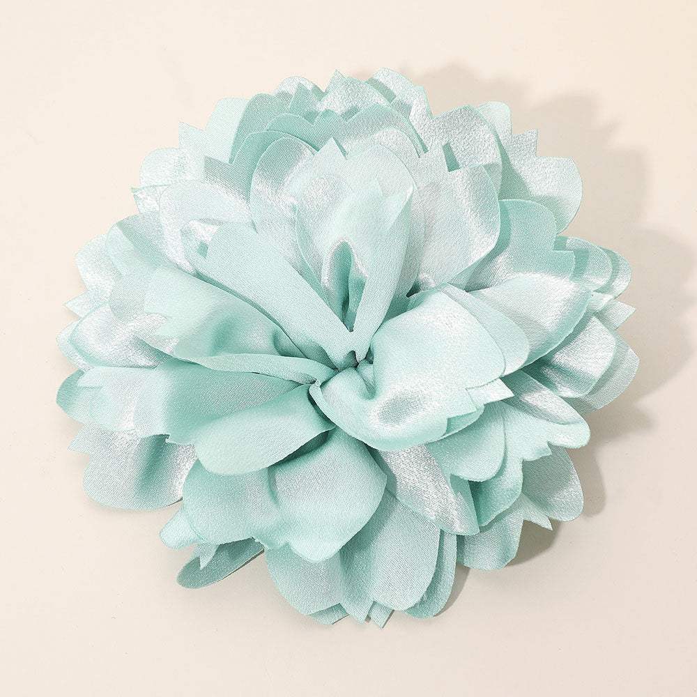 Oversized Statement Satin Floral Pin Brooch Hair Clip - Madeline Love - Flyclothing LLC