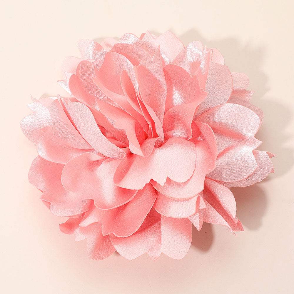 Oversized Statement Satin Floral Pin Brooch Hair Clip - Madeline Love - Flyclothing LLC