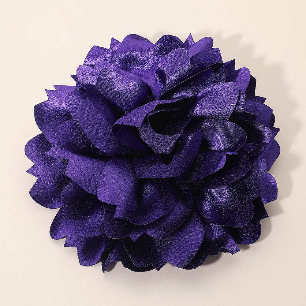 Oversized Statement Satin Floral Pin Brooch Hair Clip - Madeline Love - Flyclothing LLC