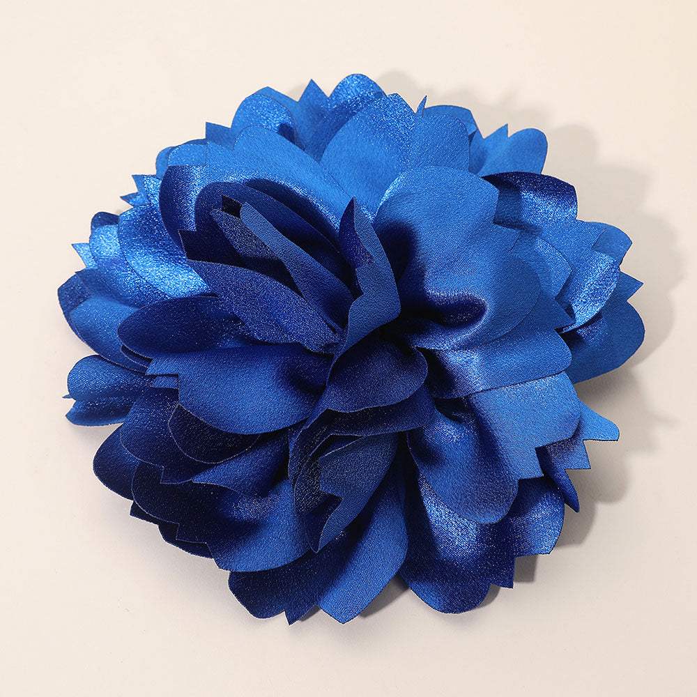Oversized Statement Satin Floral Pin Brooch Hair Clip - Madeline Love - Flyclothing LLC