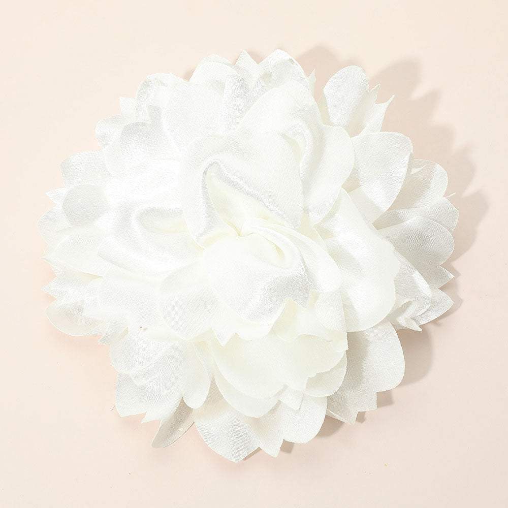 Oversized Statement Satin Floral Pin Brooch Hair Clip - Madeline Love - Flyclothing LLC