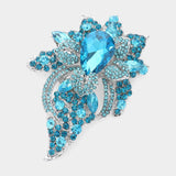 Floral Crystal Pave Bouquet Brooch Pendant - Madeline Love - Flyclothing LLC