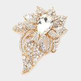 Floral Crystal Pave Bouquet Brooch Pendant - Madeline Love - Flyclothing LLC