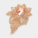 Floral Crystal Pave Bouquet Brooch Pendant - Madeline Love - Flyclothing LLC
