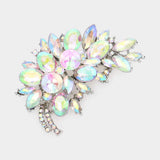Glass Crystal Leaf Pin Brooch - Madeline Love - Flyclothing LLC