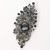 Floral Crystal Rhinestone Brooch / Pendant - Madeline Love - Flyclothing LLC