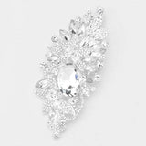 Floral Crystal Rhinestone Brooch / Pendant - Madeline Love - Flyclothing LLC