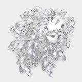 Floral Crystal Rhinestone Bouquet Brooch / Pendant - Madeline Love - Flyclothing LLC