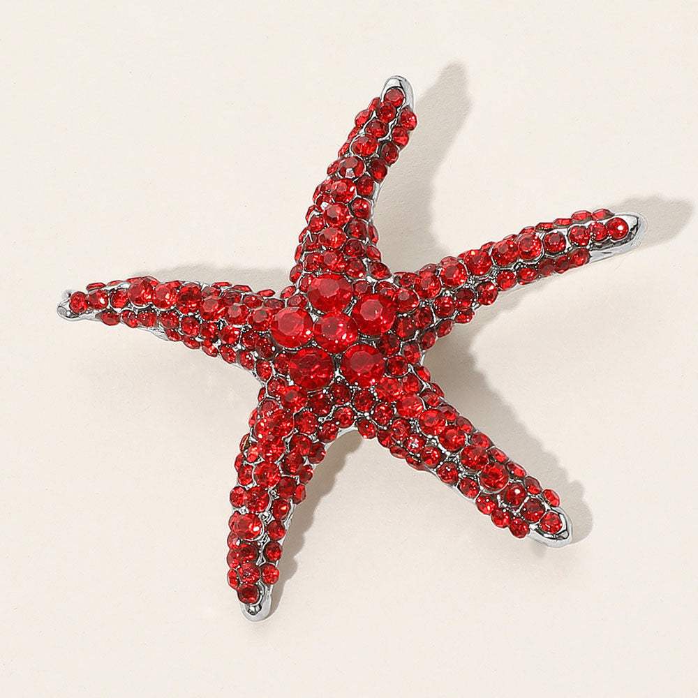 Stone Paved Starfish Pin Brooch - Madeline Love - Flyclothing LLC