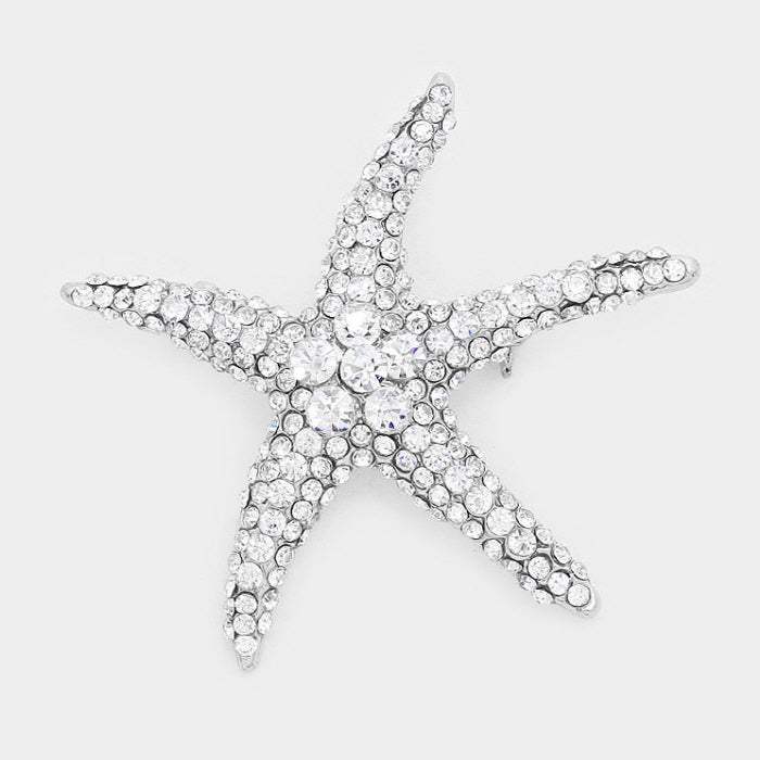Stone Paved Starfish Pin Brooch - Madeline Love - Flyclothing LLC