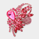 Glass Crystal Bouquet Brooch Pendant - Madeline Love - Flyclothing LLC
