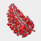Glass Crystal Leaf Pin Brooch - Madeline Love - Flyclothing LLC