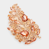 Glass Crystal Leaf Pin Brooch - Madeline Love - Flyclothing LLC