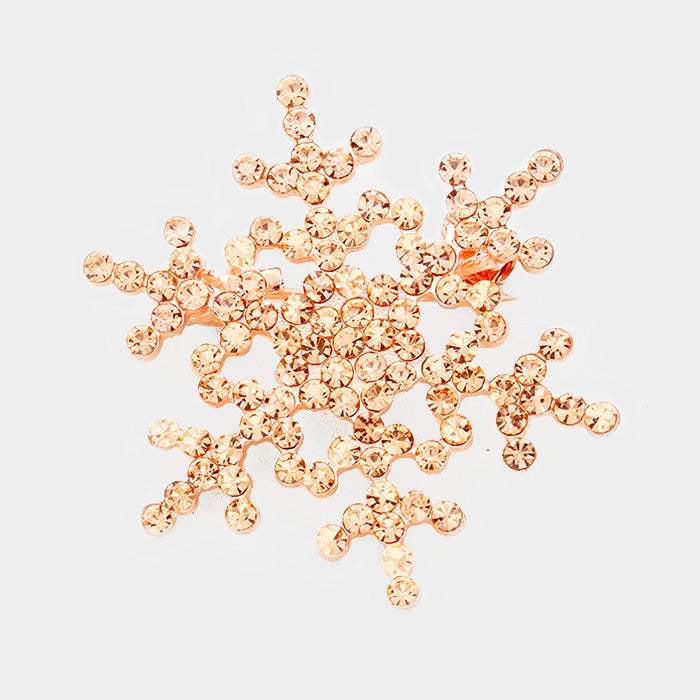 Rhinestone snowflake brooch - Madeline Love - Flyclothing LLC