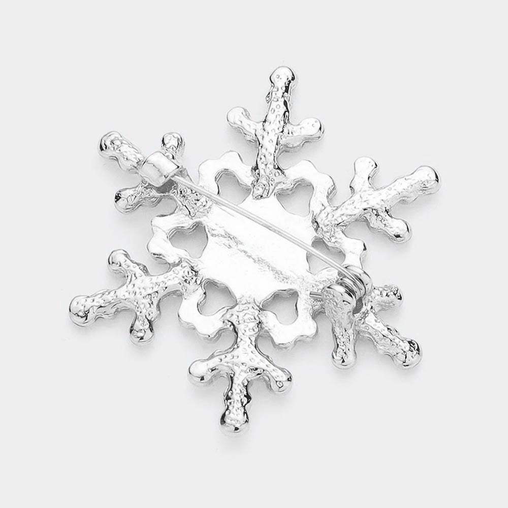 Rhinestone snowflake brooch - Madeline Love - Flyclothing LLC