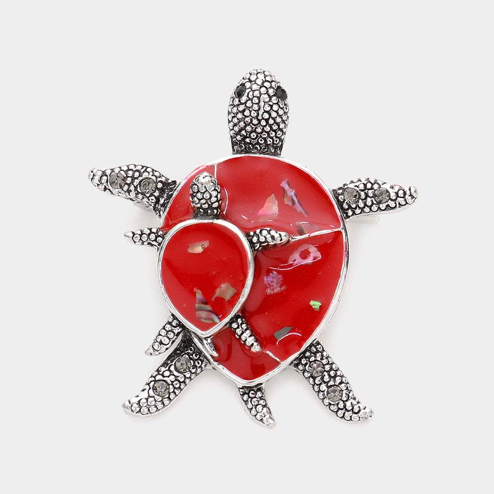 Enamel Turtle Pin Brooch - Madeline Love - Flyclothing LLC