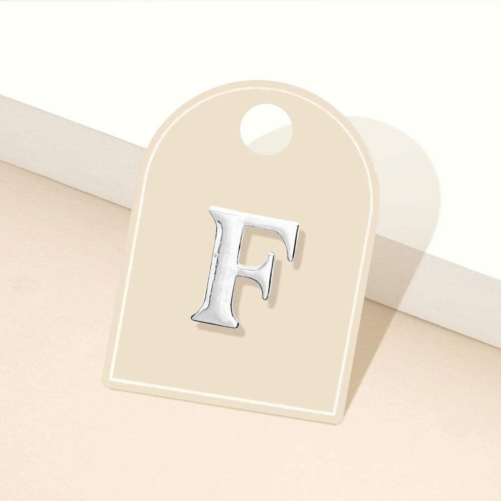 -F- Metal Initial Monogram Lapel Mini Pin Brooch - Madeline Love - Flyclothing LLC