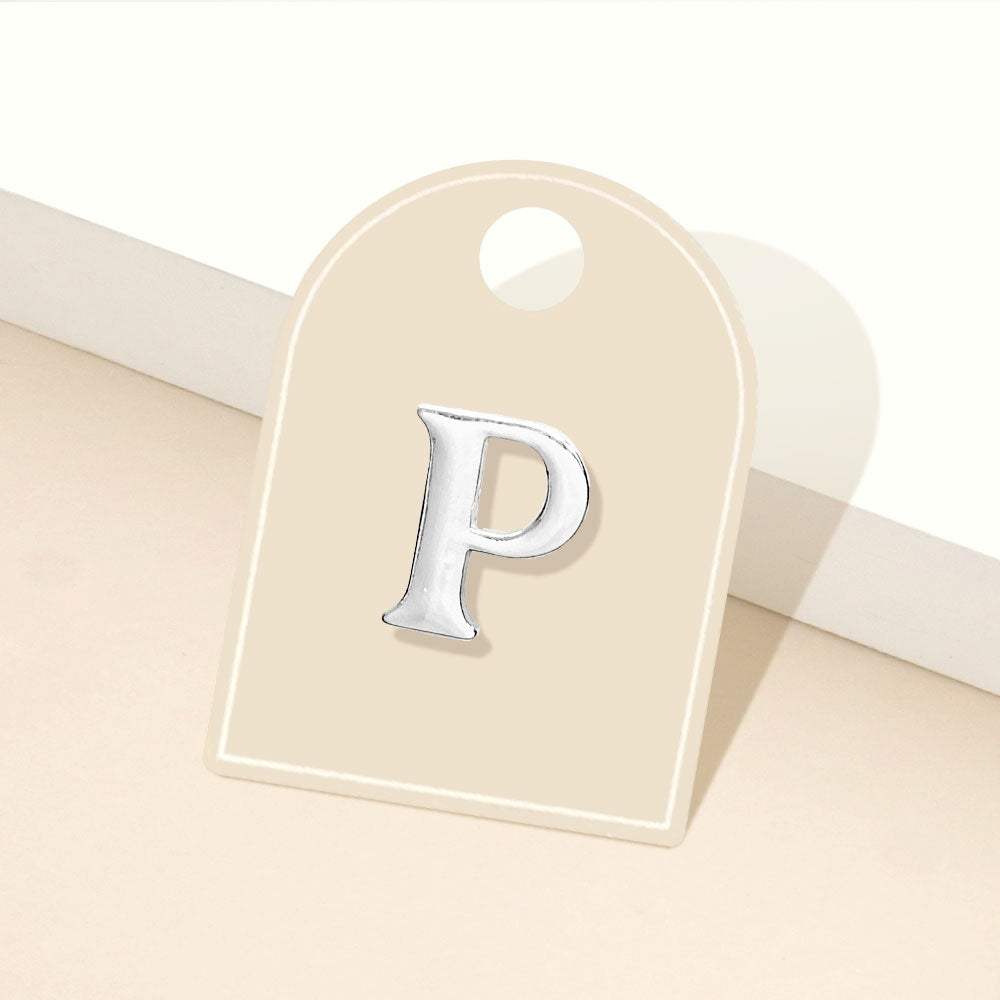 -P- Metal Initial Monogram Lapel Mini Pin Brooch - Madeline Love - Flyclothing LLC