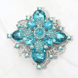 Bold Vintage Floral Rhinestone Pin Brooch - Madeline Love - Flyclothing LLC