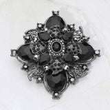 Bold Vintage Floral Rhinestone Pin Brooch - Madeline Love - Flyclothing LLC