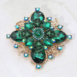 Bold Vintage Floral Rhinestone Pin Brooch - Madeline Love - Flyclothing LLC