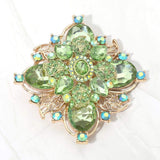 Bold Vintage Floral Rhinestone Pin Brooch - Madeline Love - Flyclothing LLC