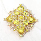 Bold Vintage Floral Rhinestone Pin Brooch - Madeline Love - Flyclothing LLC