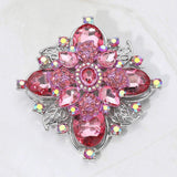 Bold Vintage Floral Rhinestone Pin Brooch - Madeline Love - Flyclothing LLC