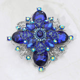Bold Vintage Floral Rhinestone Pin Brooch - Madeline Love - Flyclothing LLC