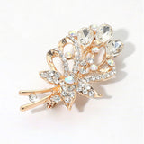 Teardrop Stone Accented Flower Bouquet Pin Brooch - Madeline Love - Flyclothing LLC