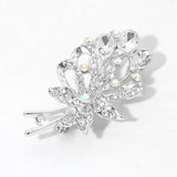 Teardrop Stone Accented Flower Bouquet Pin Brooch - Madeline Love - Flyclothing LLC