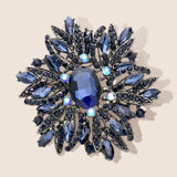 Glass Crystal Flower Brooch Pendant - Madeline Love - Flyclothing LLC