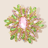Glass Crystal Flower Brooch Pendant - Madeline Love - Flyclothing LLC