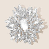 Glass Crystal Flower Brooch Pendant - Madeline Love - Flyclothing LLC
