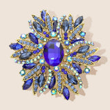 Glass Crystal Flower Brooch Pendant - Madeline Love - Flyclothing LLC