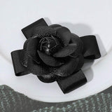 Faux Leather Flower Bow Pin Brooch Hair Clip - Madeline Love - Flyclothing LLC