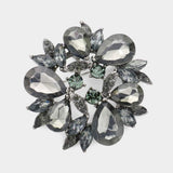 Glass Crystal Teardrop Wreath Pin Brooch - Madeline Love - Flyclothing LLC