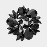 Glass Crystal Teardrop Wreath Pin Brooch - Madeline Love - Flyclothing LLC