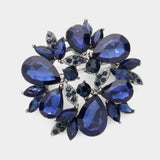 Glass Crystal Teardrop Wreath Pin Brooch - Madeline Love - Flyclothing LLC