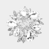 Glass Crystal Teardrop Wreath Pin Brooch - Madeline Love - Flyclothing LLC