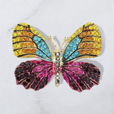 Rhinestone Pave Butterfly Pin Brooch - Madeline Love - Flyclothing LLC