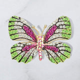 Rhinestone Pave Butterfly Pin Brooch - Madeline Love - Flyclothing LLC