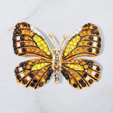 Rhinestone Pave Butterfly Pin Brooch - Madeline Love - Flyclothing LLC