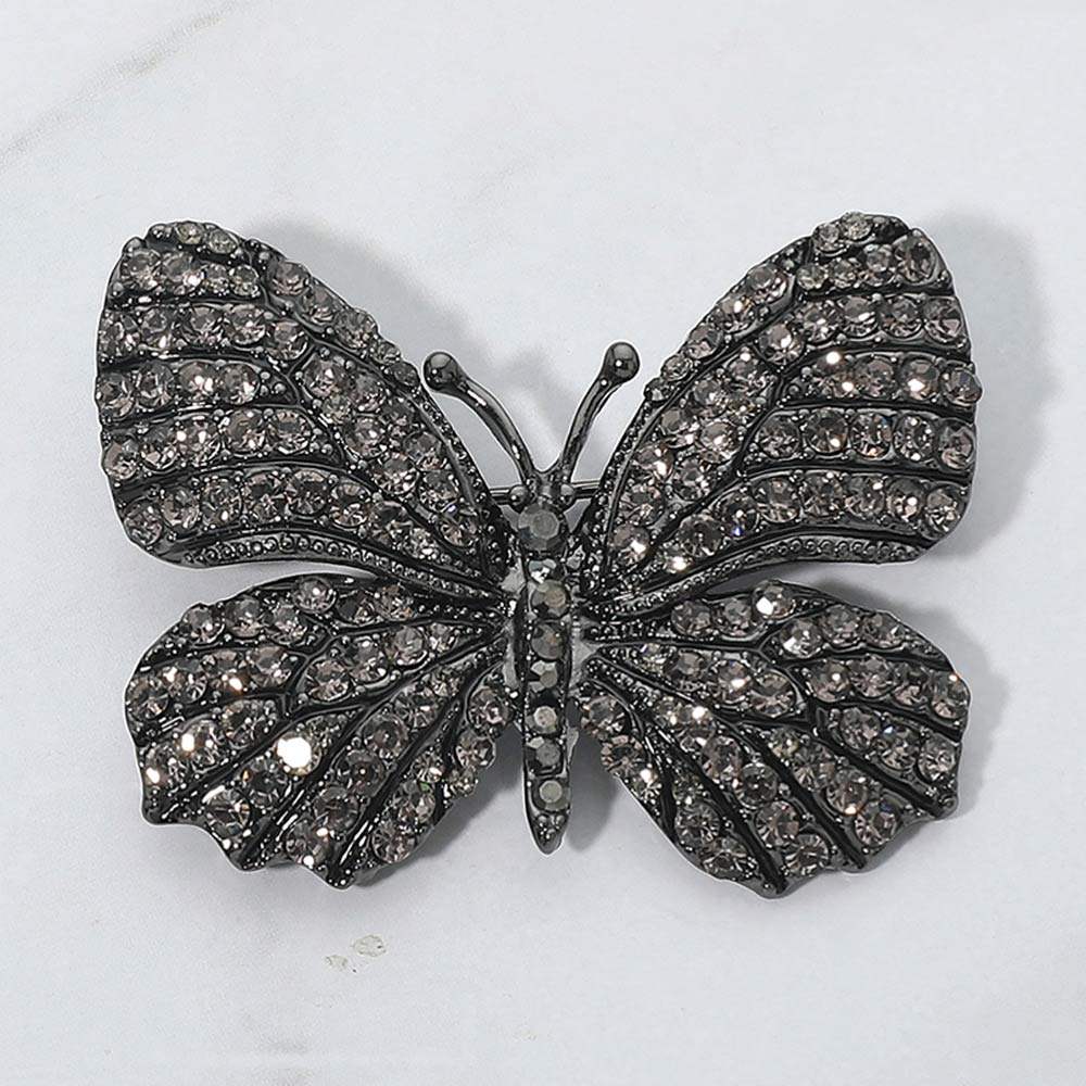 Rhinestone Pave Butterfly Pin Brooch - Madeline Love - Flyclothing LLC
