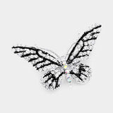 Crystal Rhinestone Paved Butterfly Pin Brooch - Madeline Love - Flyclothing LLC