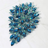 Flower Centered Marquise Stone Cluster Vine Pin Brooch - Madeline Love - Flyclothing LLC