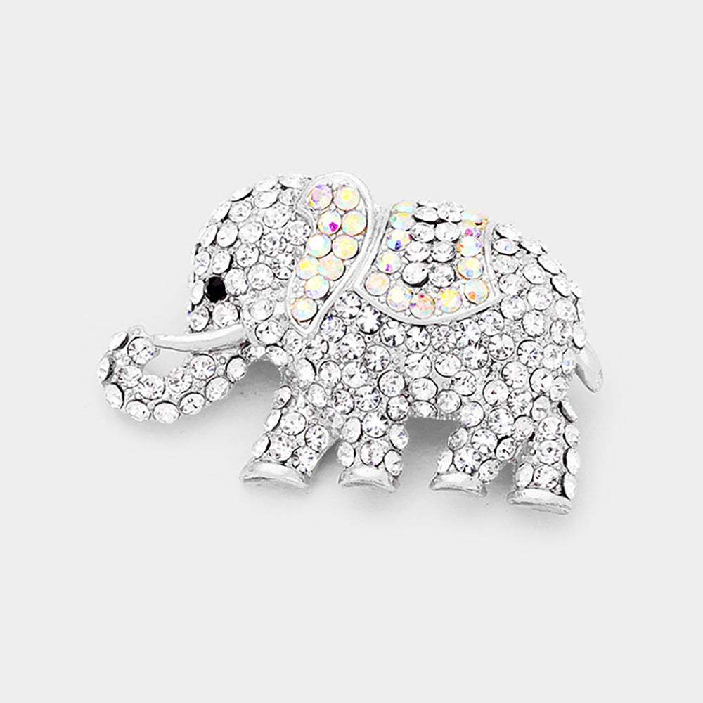 Stone Paved Elephant Pin Brooch - Madeline Love - Flyclothing LLC